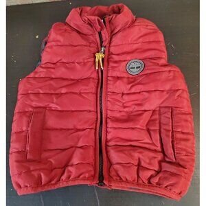 Timberland Puffer Vest Baby Boy Sz 12mo Months Red